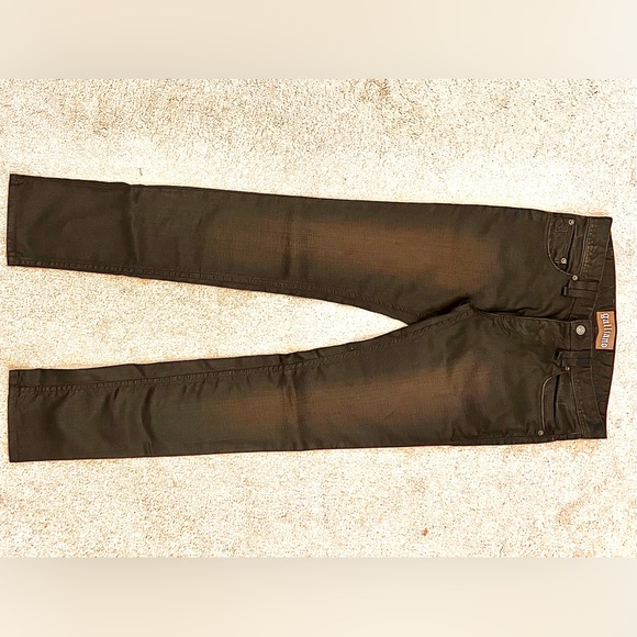 Galliano Jeans, Brown wet denim, new, super skinny Size 33/35 - Picture 2 of 10